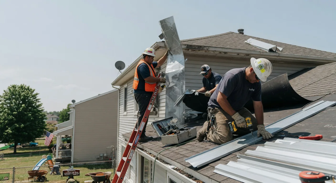 Storm Damage Metal Roof Repair in Lamona, WA